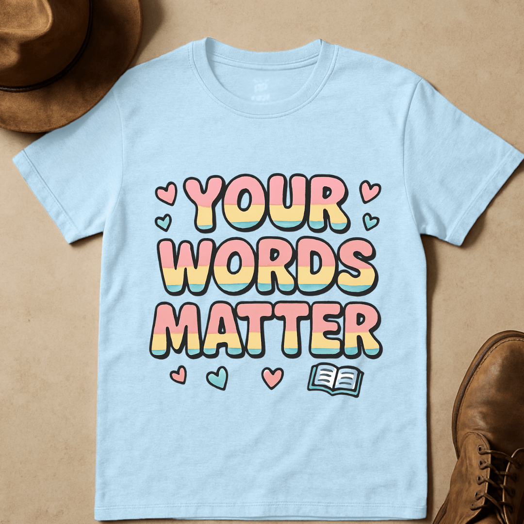 BUBBLE LETTERS AND BIBLE T-SHIRT
