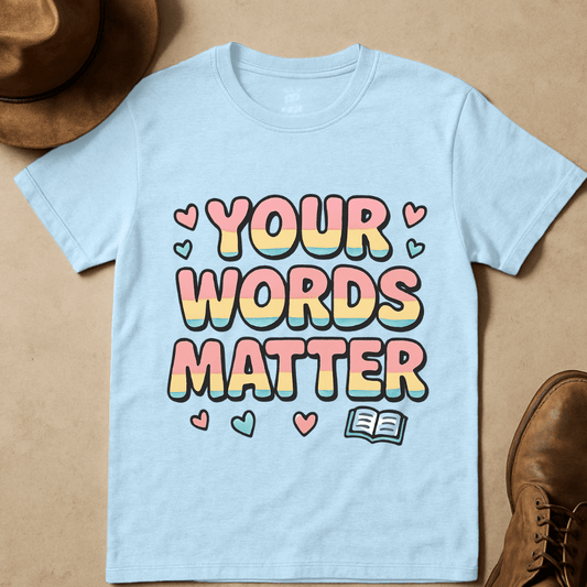 BUBBLE LETTERS AND BIBLE T-SHIRT