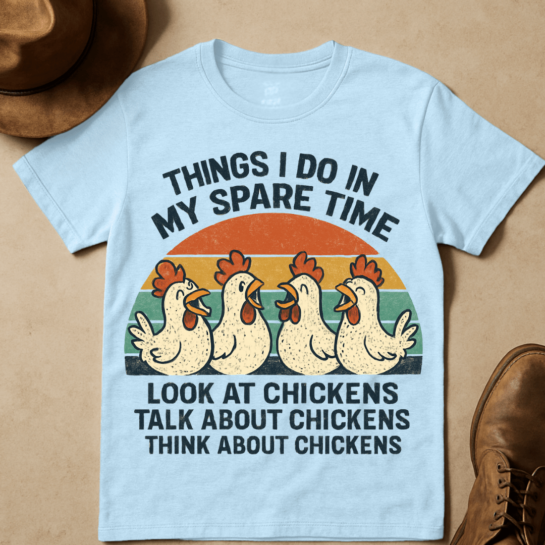 PLAYFUL CHICKENS T-SHIRT