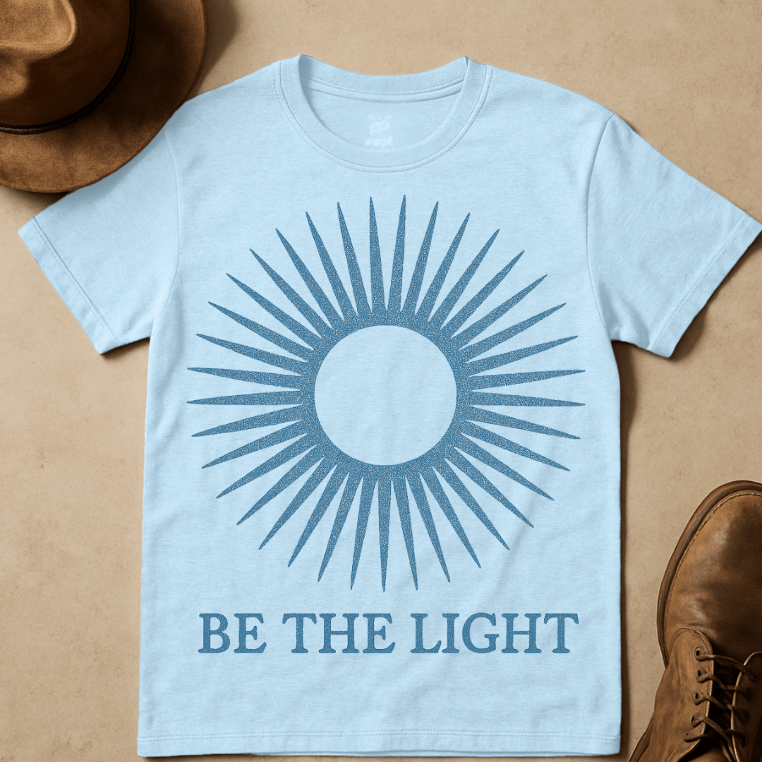 DENIM SUNBURST BE THE LIGHT T-SHIRT