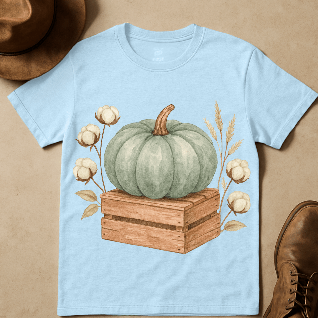 WATERCOLOR PUMKIN CRATE T-SHIRT