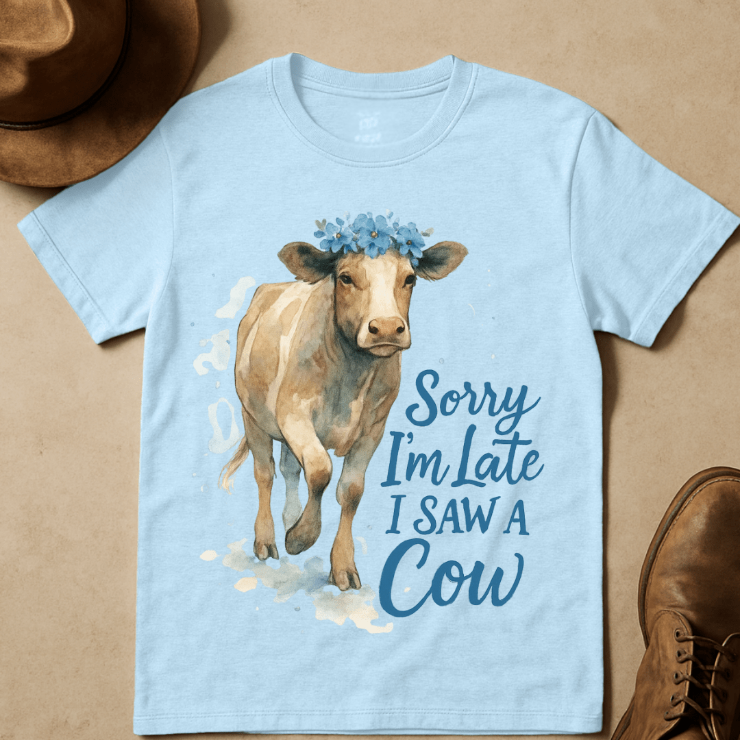 WATERCOLOR COW T-SHIRT