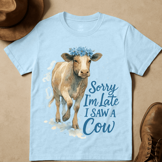 WATERCOLOR COW T-SHIRT