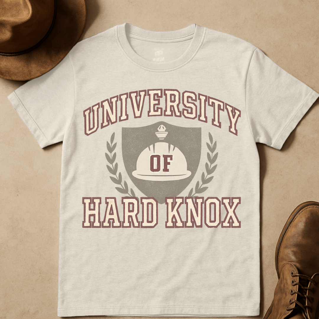UNIVERSITY OF HARDKNOX CONSTRUCTION T-SHIRT