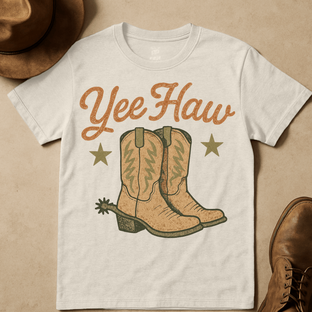 YEEHAW VINTAGE BOOTS T-SHIRT