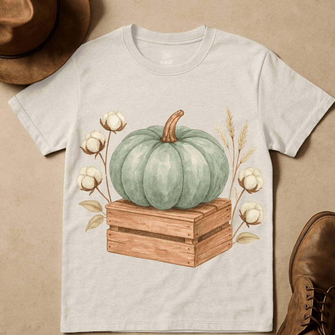 WATERCOLOR PUMKIN CRATE T-SHIRT