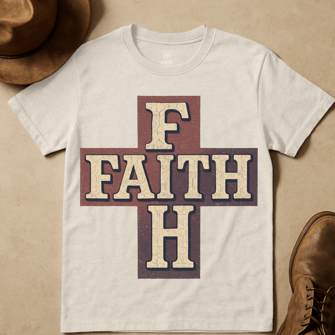 FAITH CROSS WESTERN T-SHIRT