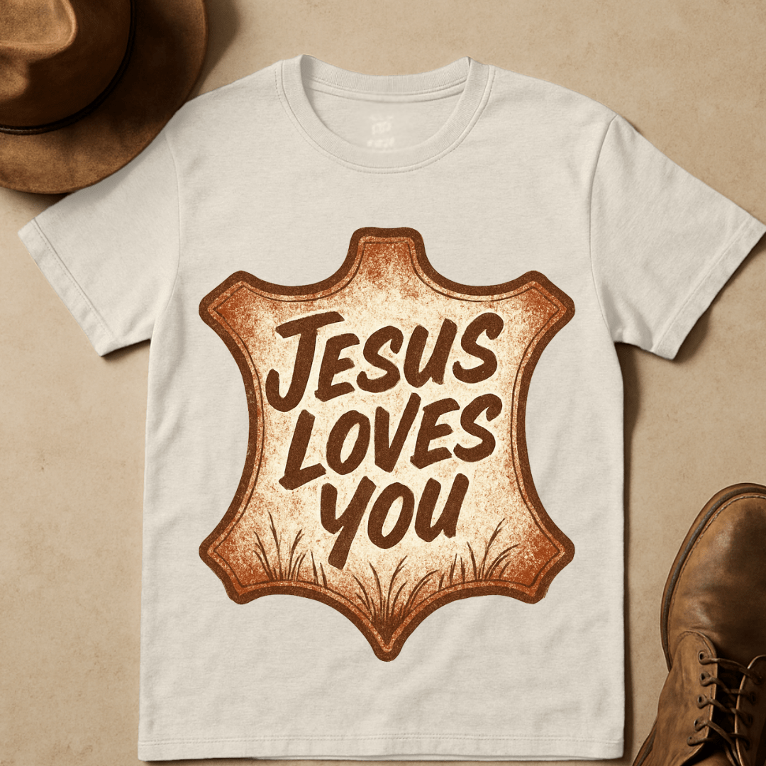 JESUS LOVES YOU PATCH T-SHIRT