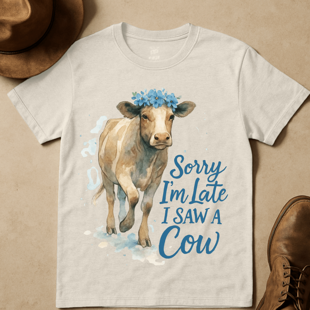 WATERCOLOR COW T-SHIRT