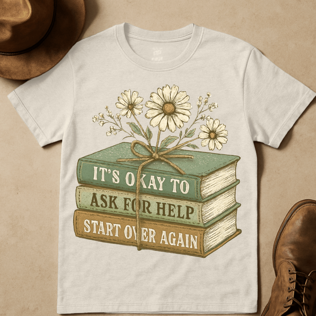 STACKED BOOKS T-SHIRT