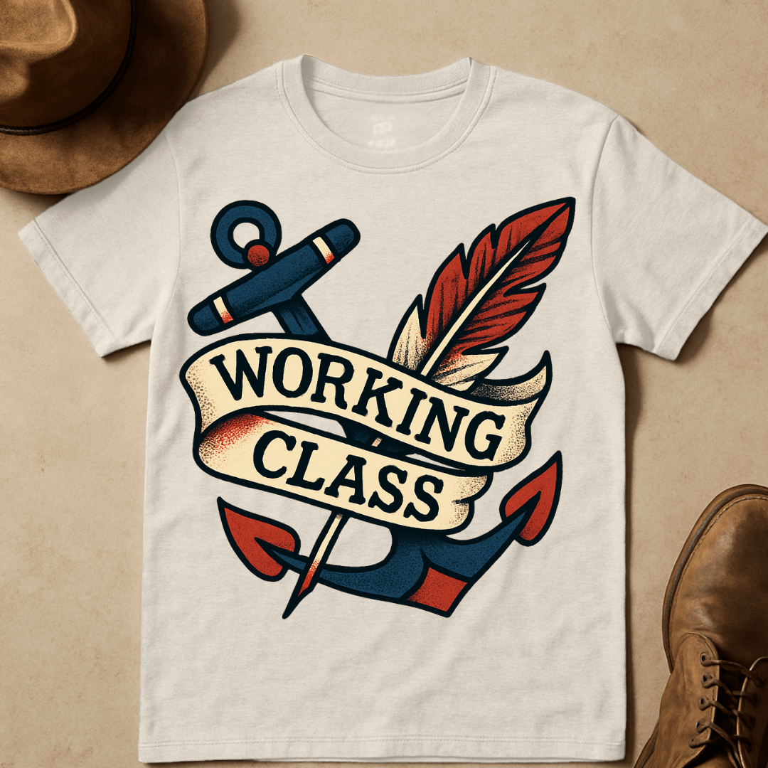 ANCHOR AND FEATHER T-SHIRT