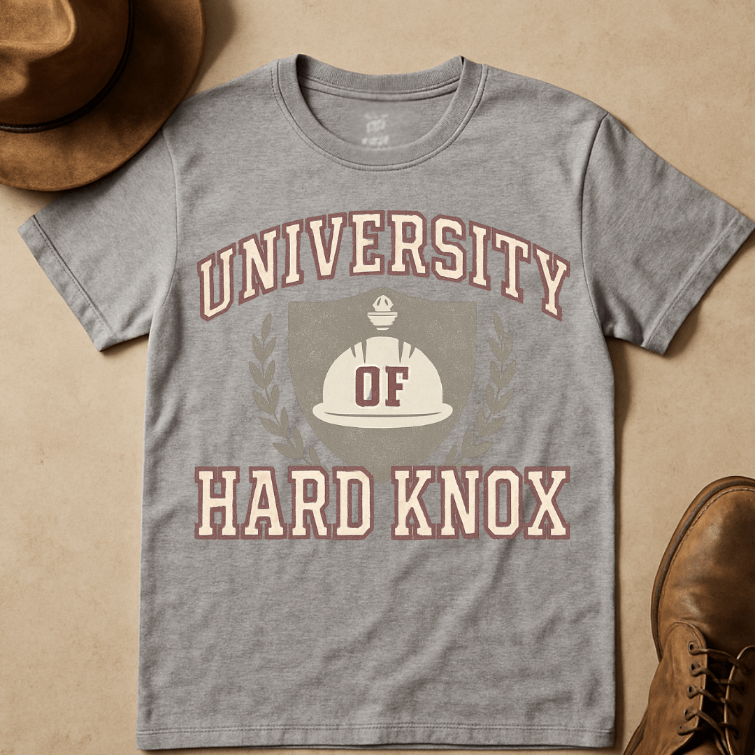 UNIVERSITY OF HARDKNOX CONSTRUCTION T-SHIRT