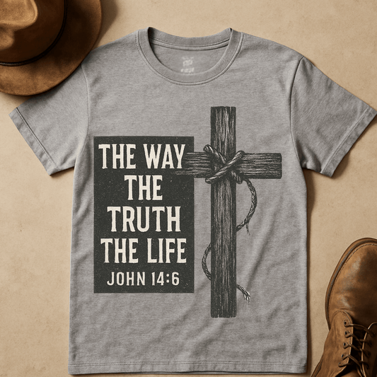 RUSTIC CROSS THE WAY THE TRUTH THE LIFE T-SHIRT