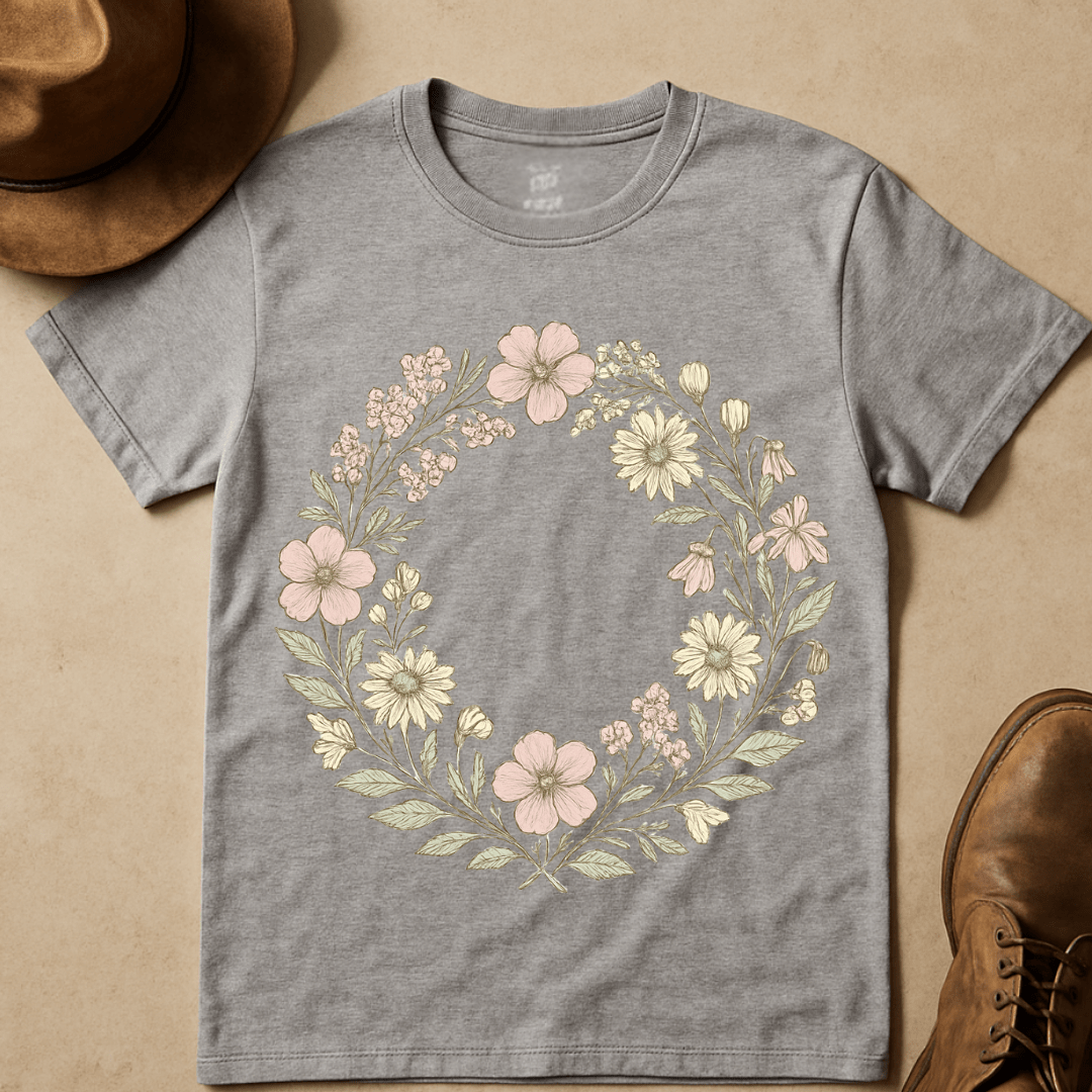 FLOWER WREATH T-SHIRT