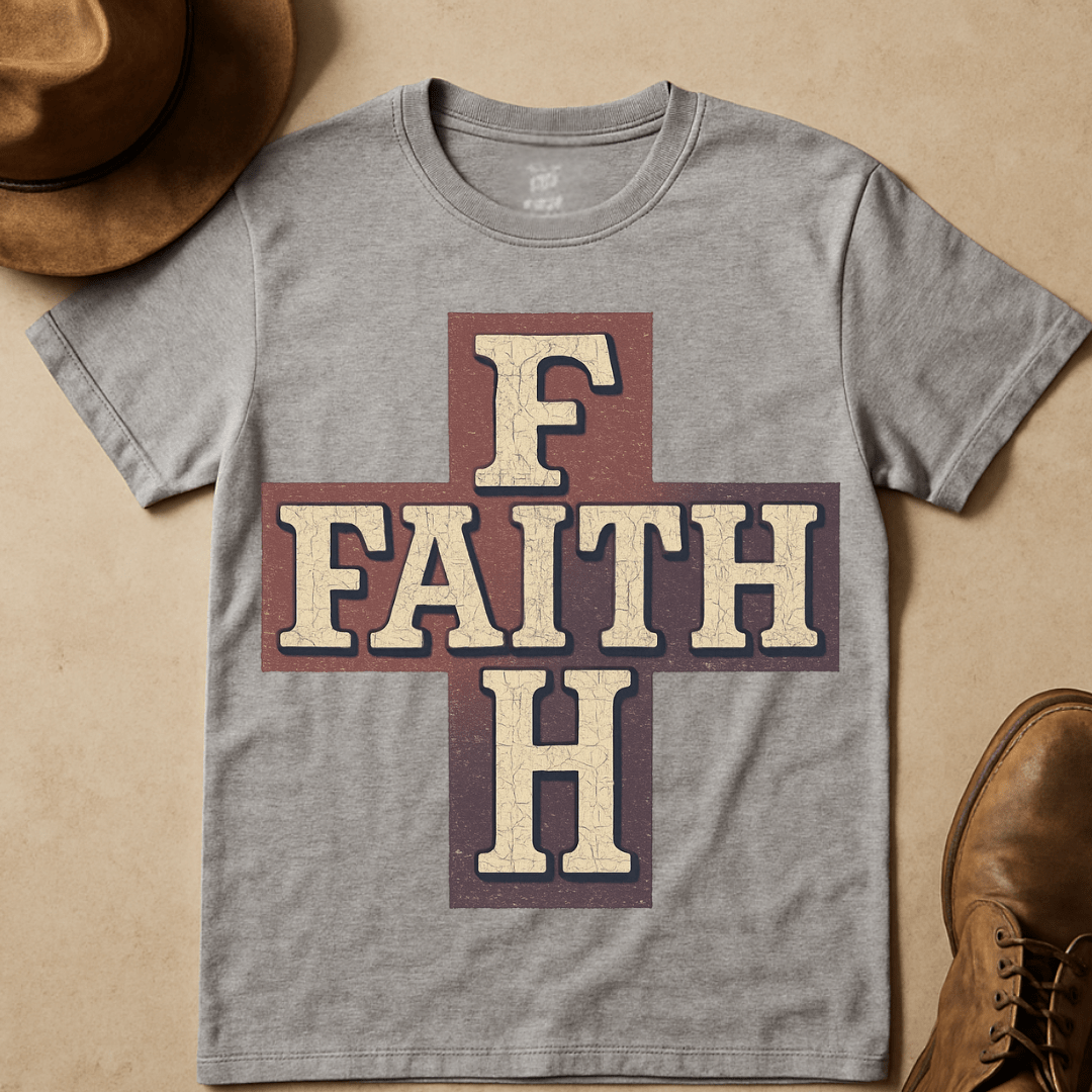 FAITH CROSS WESTERN T-SHIRT