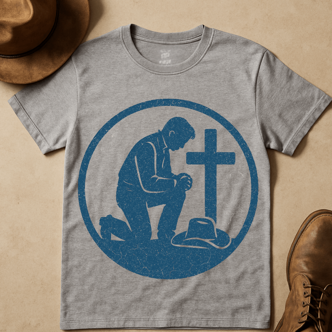 COWBOY PRAYER BADGE T-SHIRT