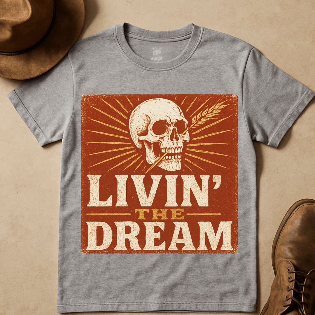 SKULL AND WHEAT T-SHIRT