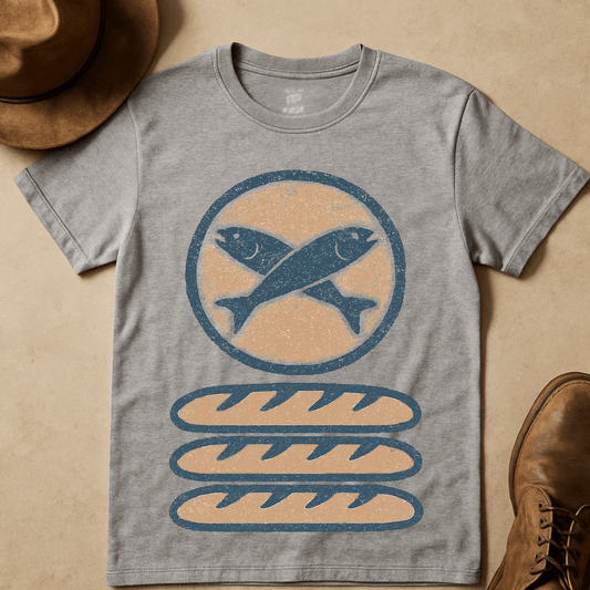 CROSSED FISH AND LOAVES T-SHIRT