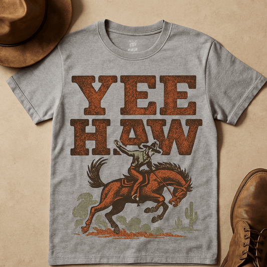 COWBOY REARING BRONC T-SHIRT