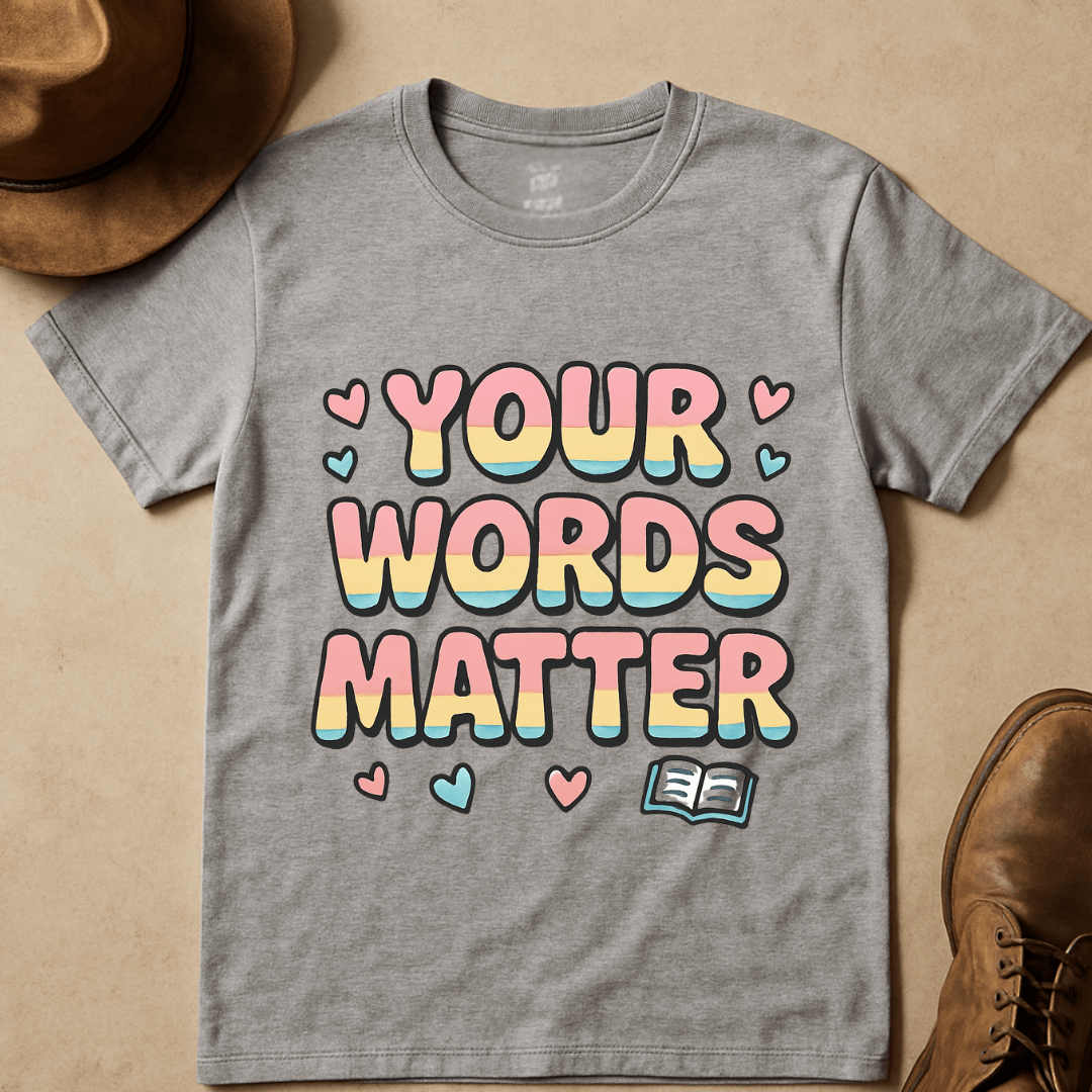 BUBBLE LETTERS AND BIBLE T-SHIRT