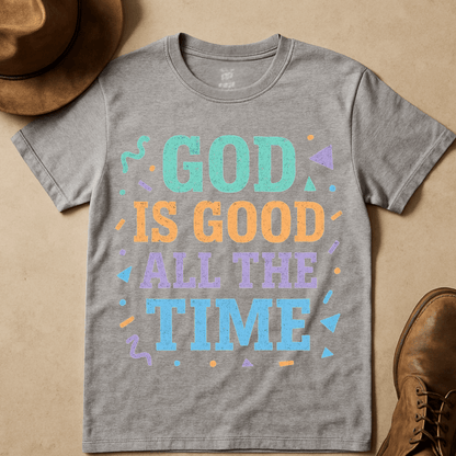 RETRO PASTEL GOD IS GOOD ALL THE TIME T-SHIRT
