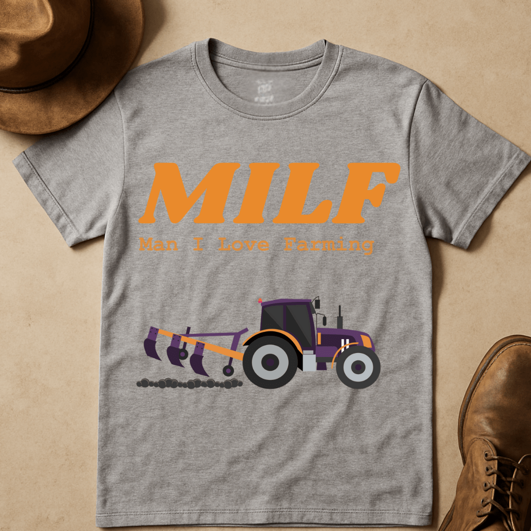 MAN I LOVE FARMING ORANGE T-SHIRT
