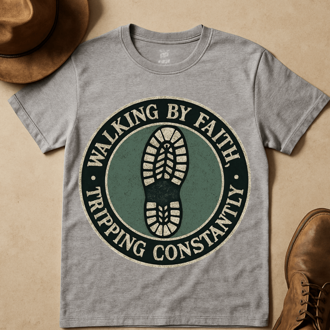 WALKING BY FAITH BADGE T-SHIRT