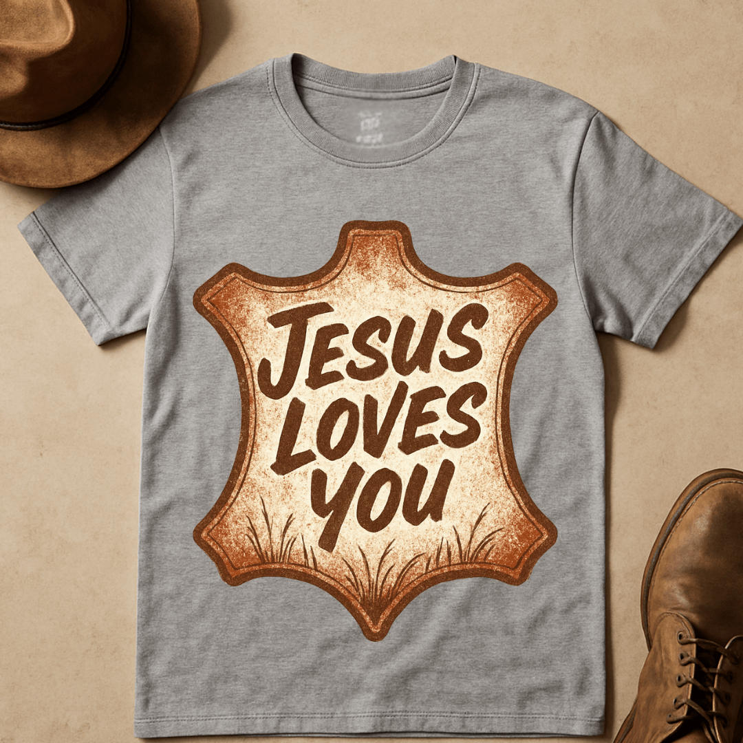 JESUS LOVES YOU PATCH T-SHIRT