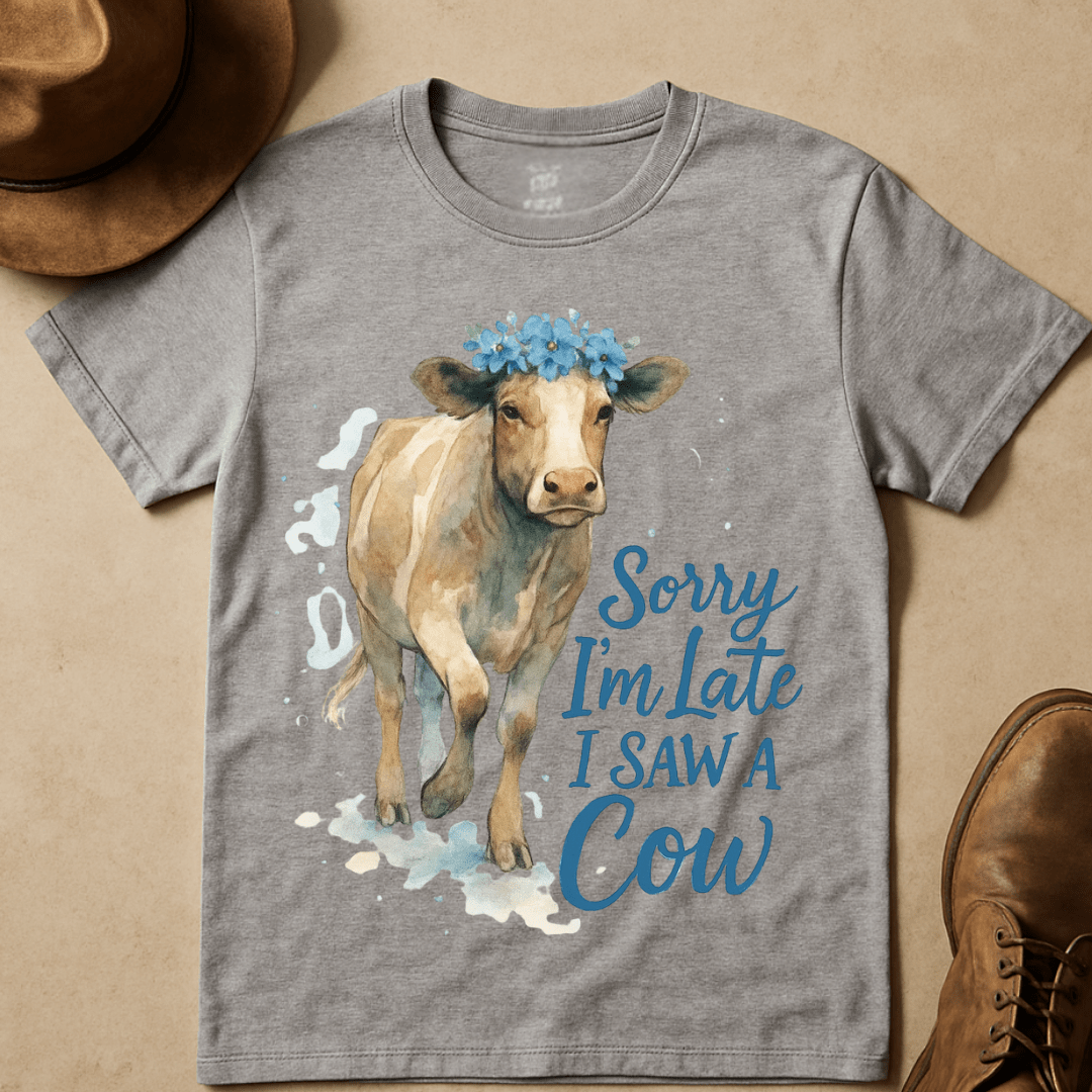 WATERCOLOR COW T-SHIRT