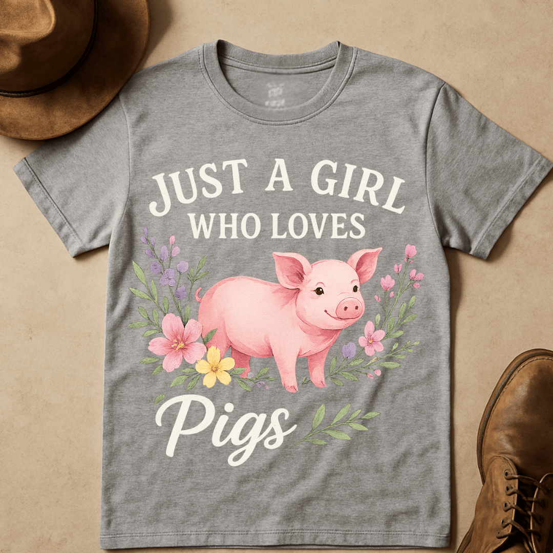 PIGS FLOWERS T-SHIRT
