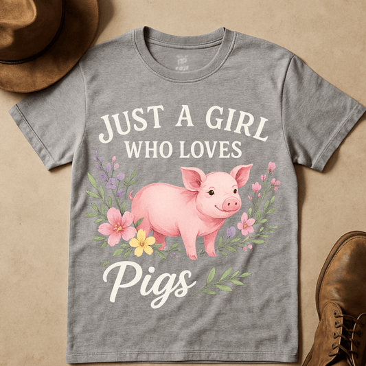 PIGS FLOWERS T-SHIRT
