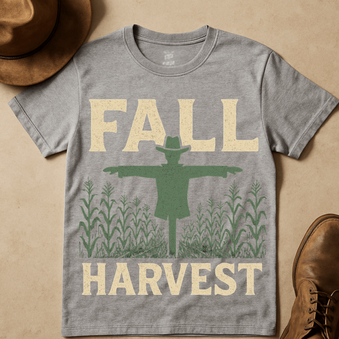 FALL HARVEST SCARECROW CORNFIELD T-SHIRT