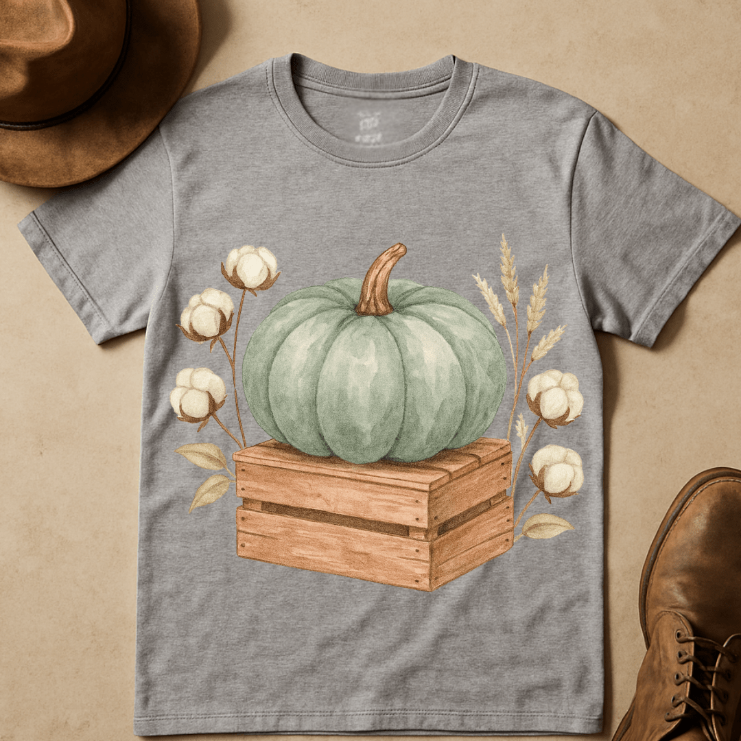 WATERCOLOR PUMKIN CRATE T-SHIRT