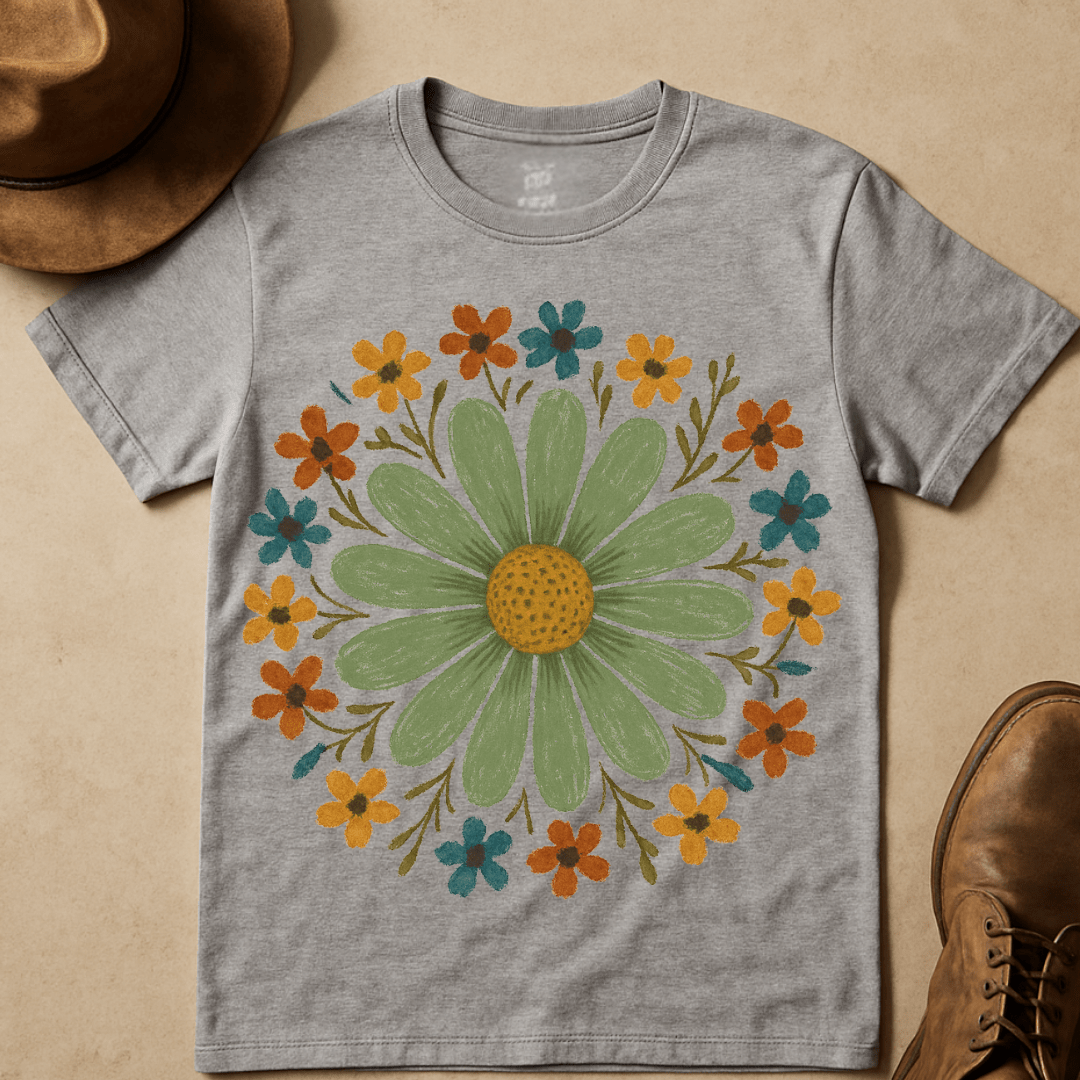 DAISY WILDFLOWER WREATH T-SHIRT