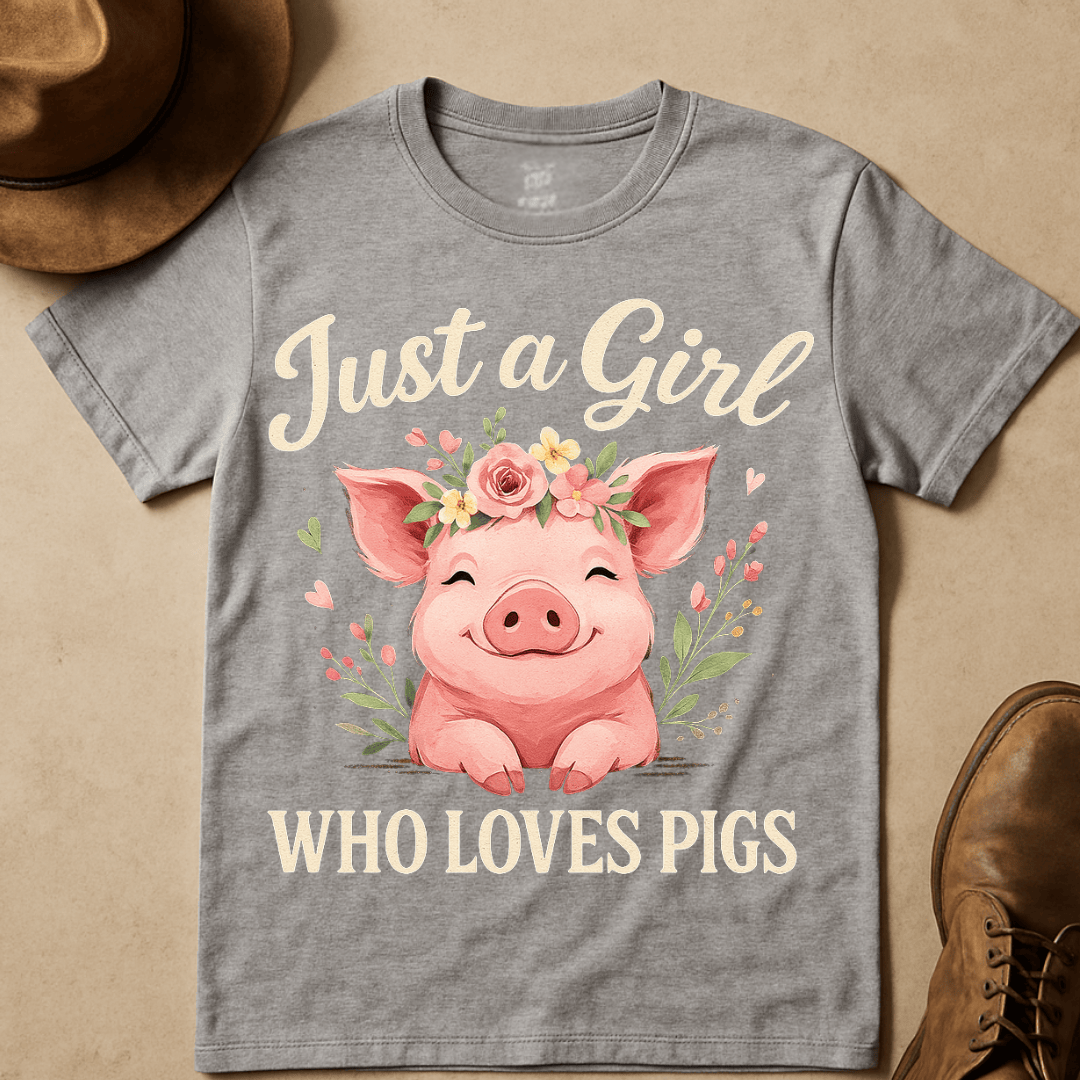 PIG FLOWERS T-SHIRT