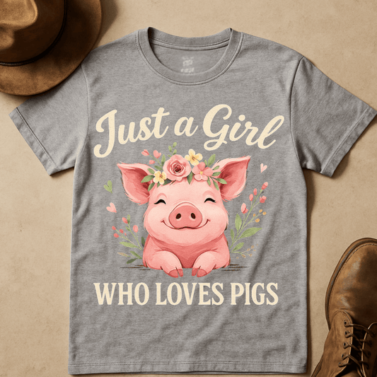 PIG FLOWERS T-SHIRT