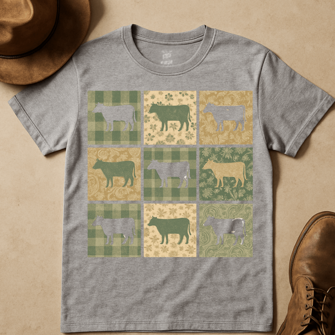 COW QUILT T-SHIRT