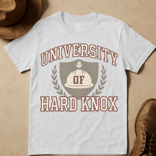 UNIVERSITY OF HARDKNOX CONSTRUCTION T-SHIRT