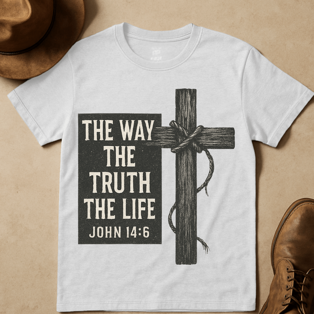 RUSTIC CROSS THE WAY THE TRUTH THE LIFE T-SHIRT