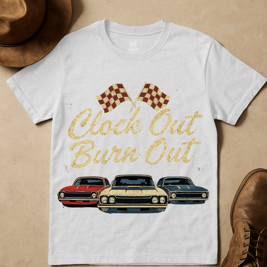 CLOCKOUT BURNOUT T-SHIRT
