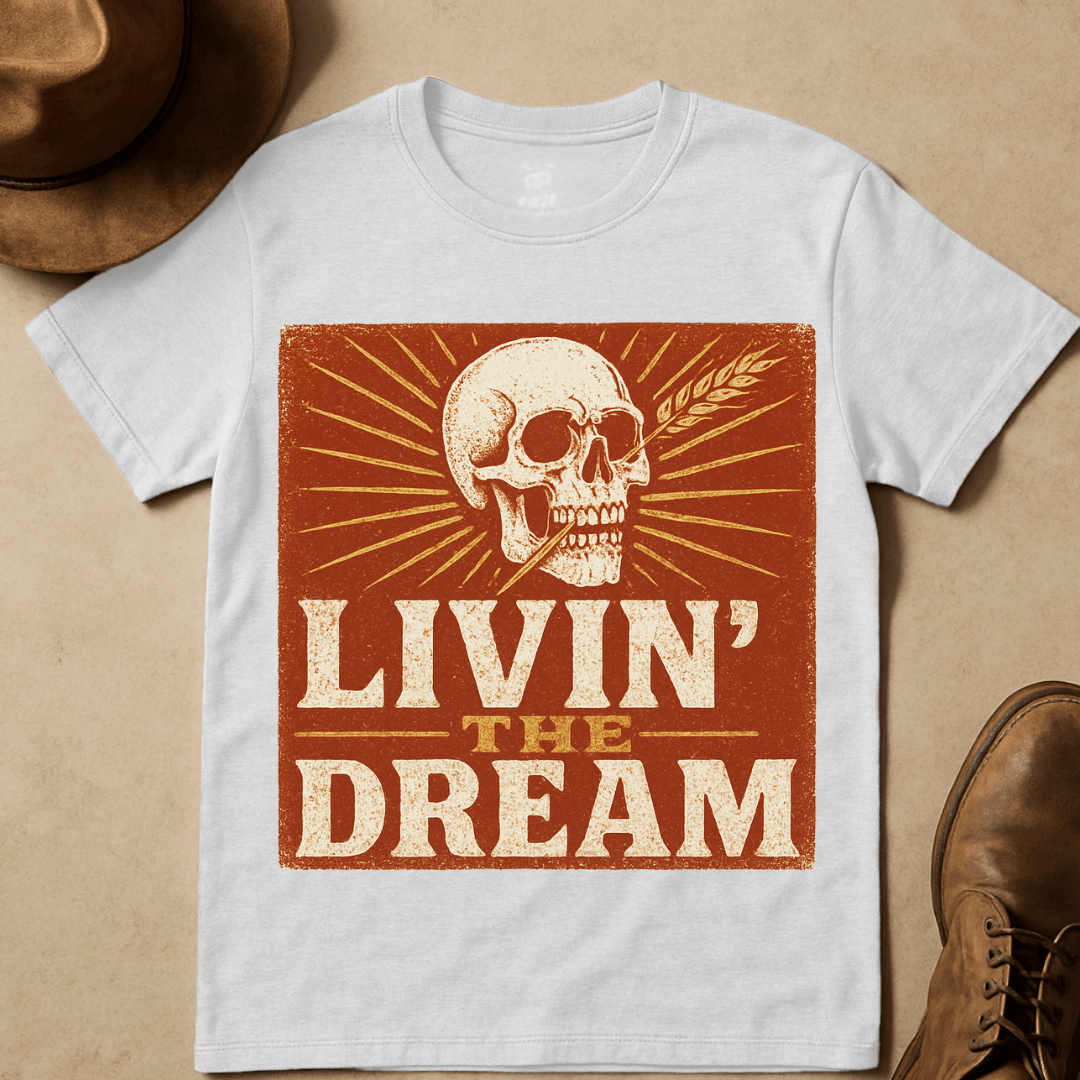 SKULL AND WHEAT T-SHIRT
