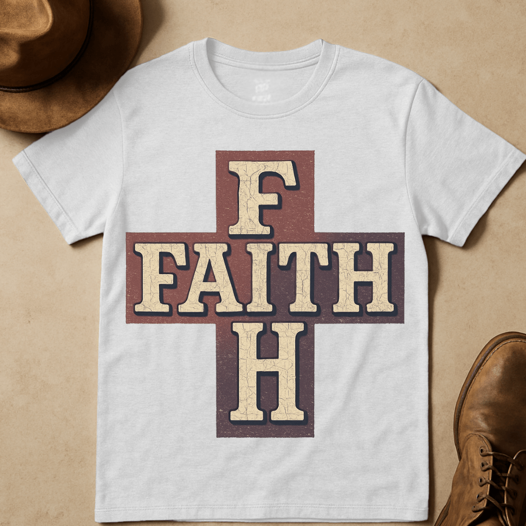 FAITH CROSS WESTERN T-SHIRT