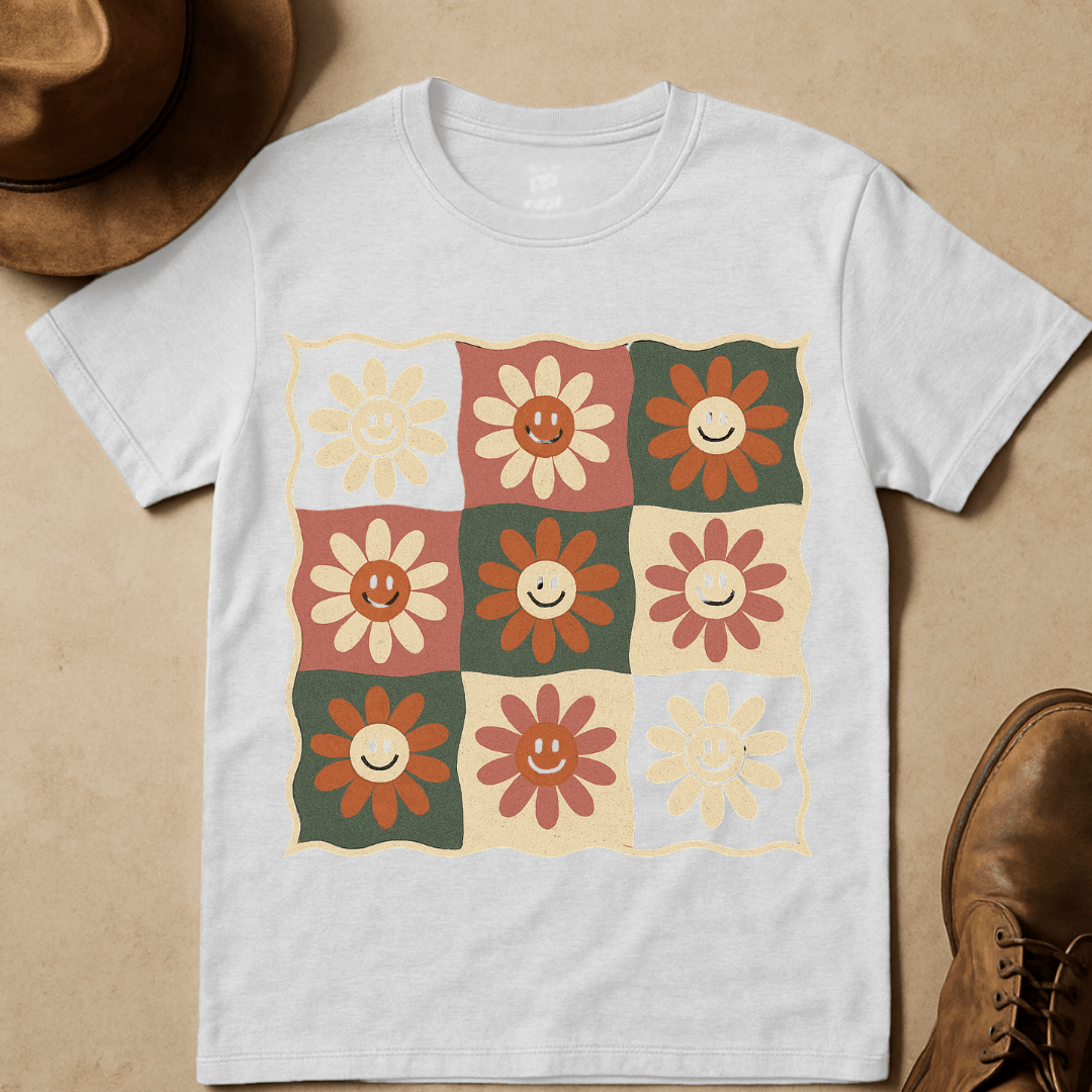 WAVY SMILEY DAISY T-SHIRT