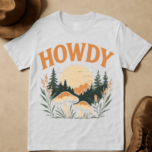 HOWDY MUSHROOMS T-SHIRT