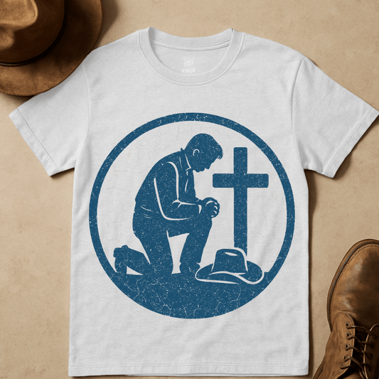 COWBOY PRAYER BADGE T-SHIRT