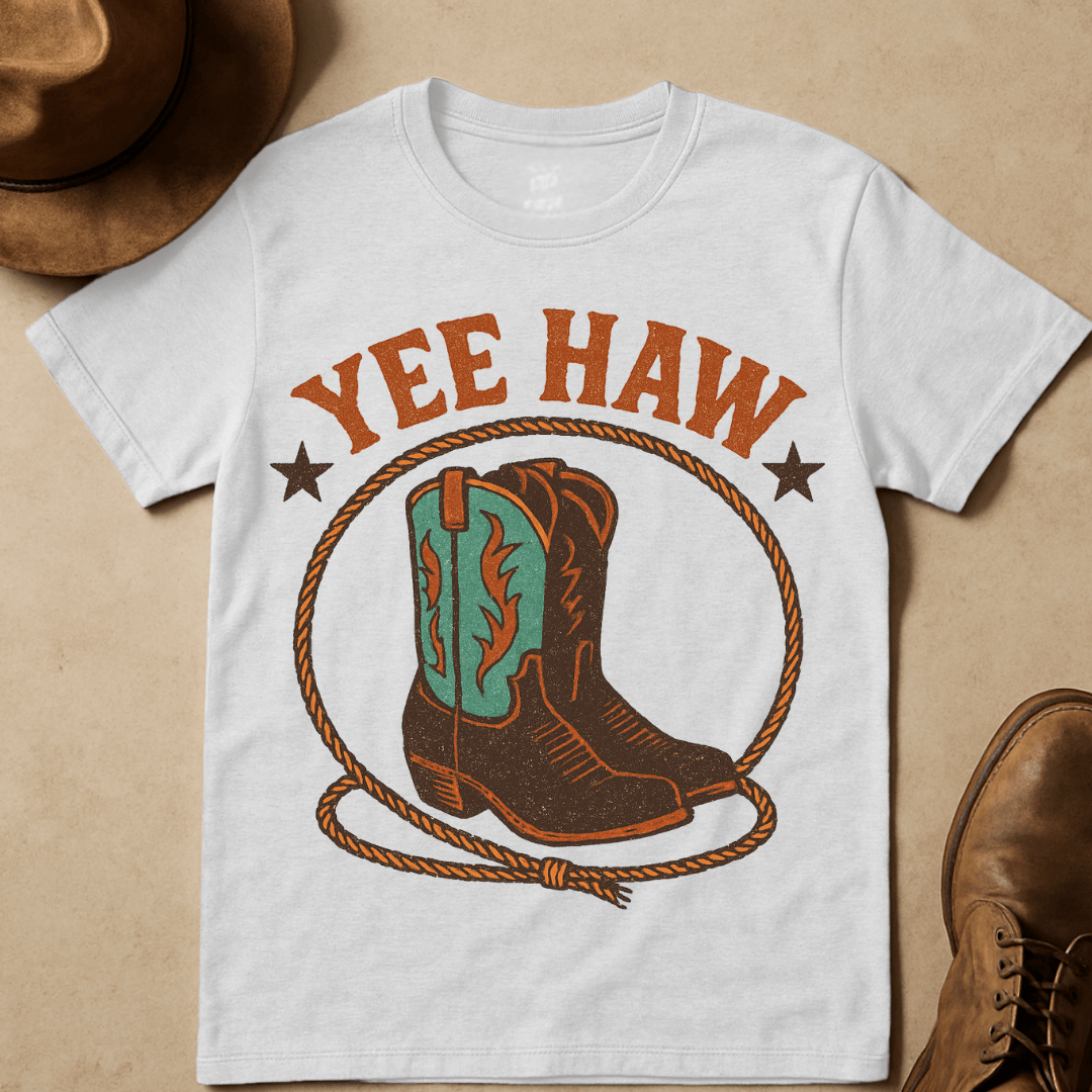 YEEHAW ROPED BOOTS T-SHIRT
