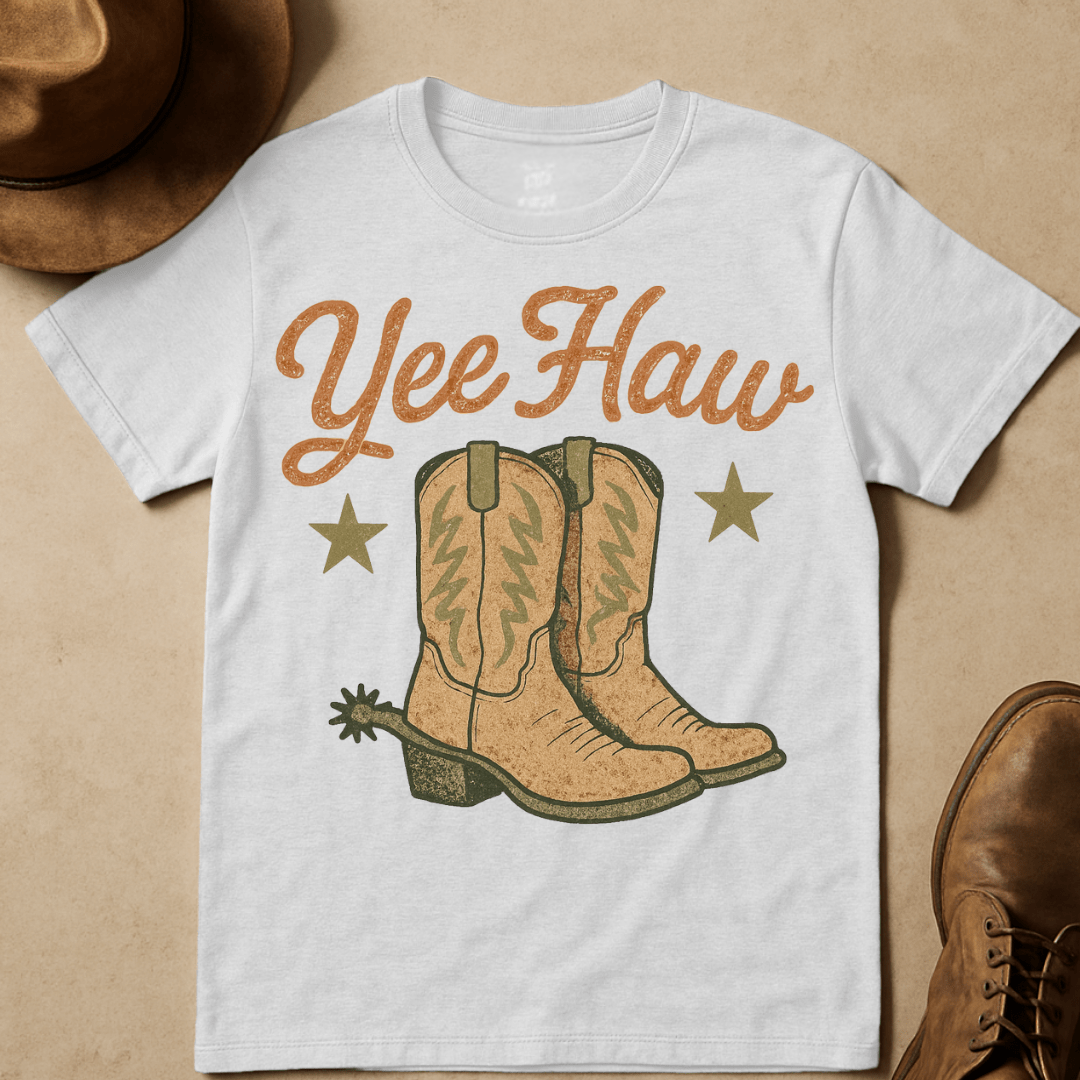 YEEHAW VINTAGE BOOTS T-SHIRT