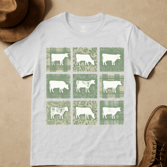 RUSTIC COWS T-SHIRT
