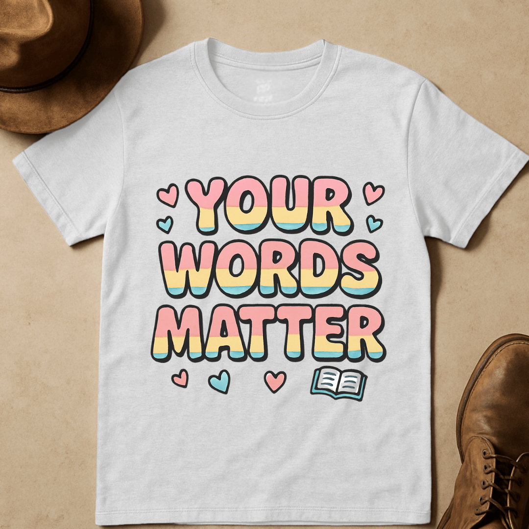 BUBBLE LETTERS AND BIBLE T-SHIRT