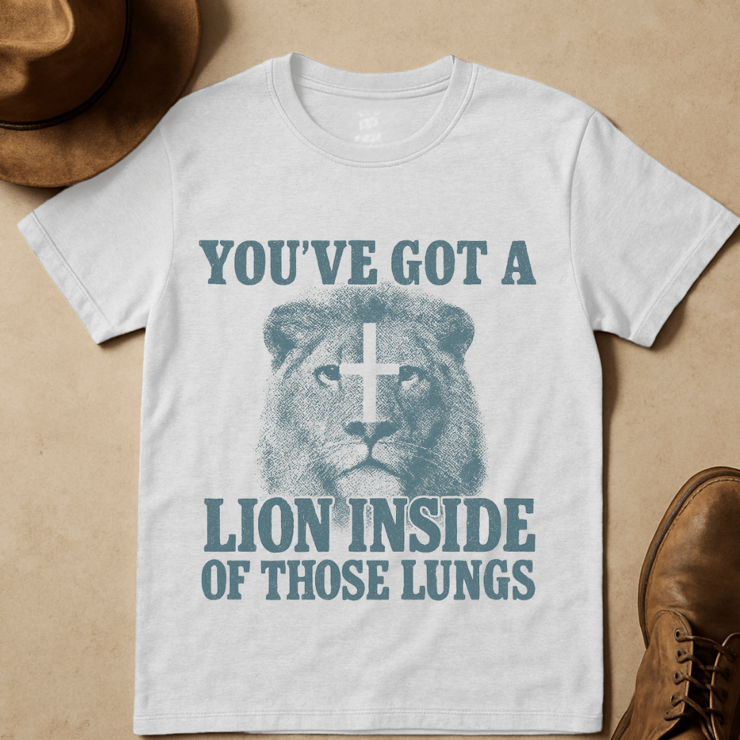 STOIC LION CROSS T-SHIRT